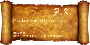 Ptatschek Kinga névjegykártya
