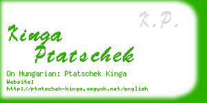 kinga ptatschek business card